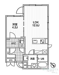MDM駒沢大学 1LDKの間取図画像