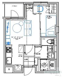 ローレルフラット 1LDKの間取図画像