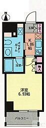 プライムアーバン学芸大学2 1Kの間取図画像