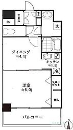 selene自由ケ丘 1DKの間取図画像