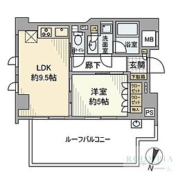 ディアナコート用賀翠景 1LDKの間取図画像