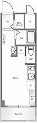 キャッスルマンション戸越公園 ワンルームの間取図画像