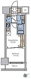 エスティメゾン大森 1DKの間取図画像