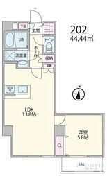 プレディアコート三軒茶屋 1LDKの間取図画像