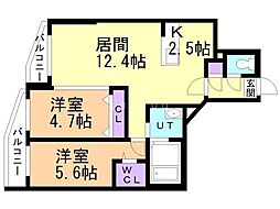 間取図画像 2LDK