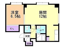 allez麻生 1LDKの間取図画像