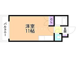 キャンパスビレッジ ワンルームの間取図画像