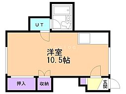 グリーンコーポラス ワンルームの間取図画像