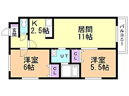 間取図画像 2LDK