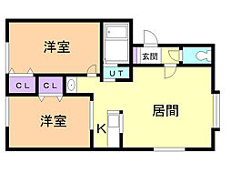 間取図画像 2LDK
