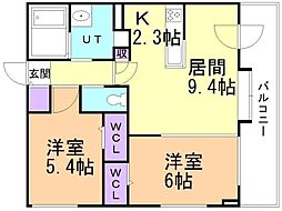 間取図画像 2LDK