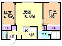 間取図画像 2LDK