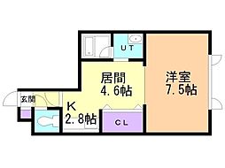 間取図画像 1DK