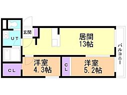 間取図画像 2LDK
