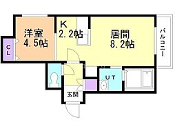 スリーナインXY 1LDKの間取図画像