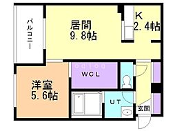 PartureN21 1LDKの間取図画像