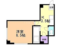 J2ビルディング 1Kの間取図画像