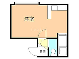 アルノルテ新川 ワンルームの間取図画像