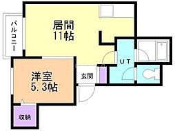デルタナイン9 1LDKの間取図画像