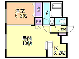 アイ・グレイス22 1LDKの間取図画像
