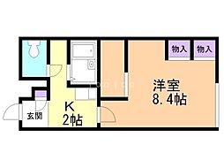 レオパレス千 1Kの間取図画像