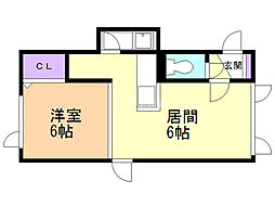 コーポルピナス 1DKの間取図画像