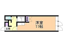 エスポワール204 1Kの間取図画像