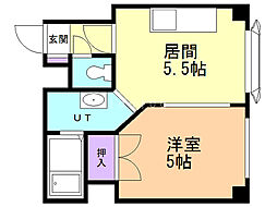 SERAMBLD北大通 1DKの間取図画像