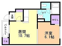グランカナリヤ 1LDKの間取図画像