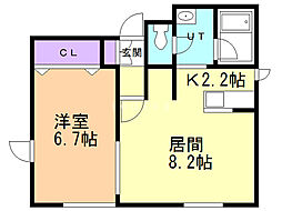 シティハウス麻生 1LDKの間取図画像