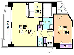 アクティ麻生南2 1LDKの間取図画像