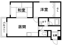 フランネル23 2LDKの間取図画像