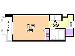 メゾン・ド・グルー 1Kの間取図画像