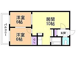 ロイス札幌 2LDKの間取図画像