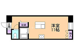 クロスポイント ワンルームの間取図画像