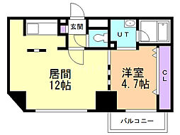 アンビシャス北大前カナエ札幌ビル 1LDKの間取図画像