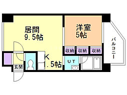COURT+T 1LDKの間取図画像