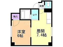 ミヤタハイツ 1DKの間取図画像
