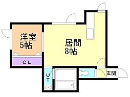アメニティコート 1LDKの間取図画像