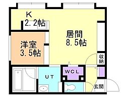 カノア 1LDKの間取図画像