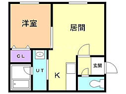 シャレー参番館 1LDKの間取図画像