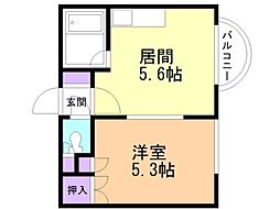 FRESA 1DKの間取図画像