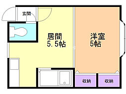 アークコート北28条 1DKの間取図画像