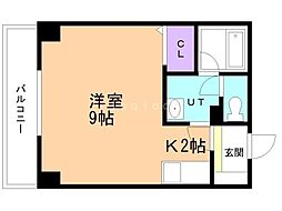フローレンス北大前 1Kの間取図画像