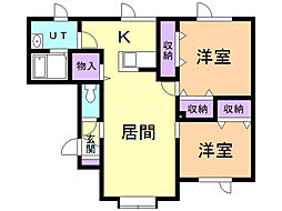 ピトレスク4 2LDKの間取図画像