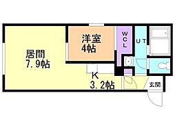 メゾンサクラ 1LDKの間取図画像