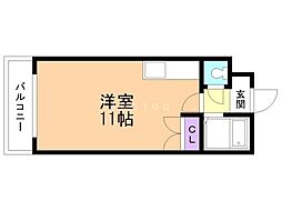 キャンパスビレッジ ワンルームの間取図画像