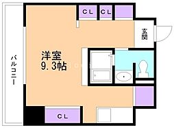 アストリアN6 ワンルームの間取図画像