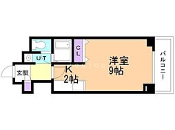 サテラ北34条 1Kの間取図画像