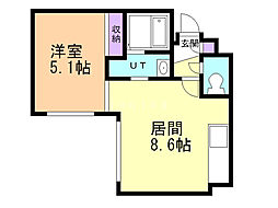 ジェイエス麻生 1LDKの間取図画像